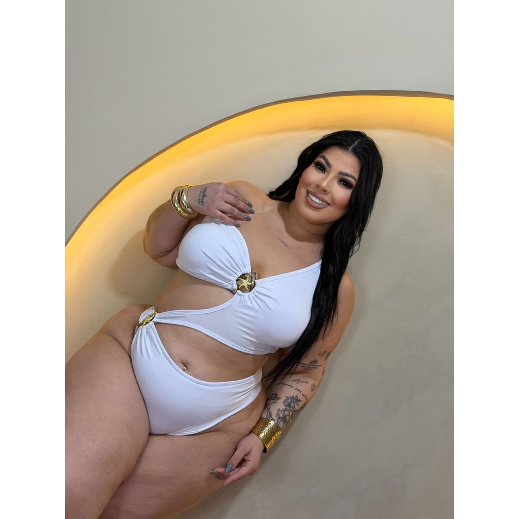 Body Maiô  Mula manca com Fivela moda Verão Luxo Elegante Copa Plus Size