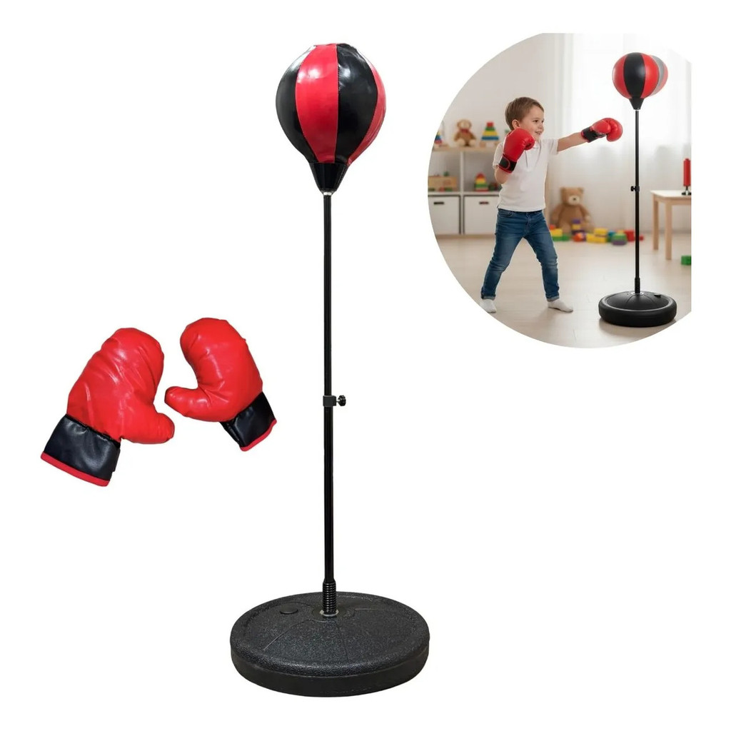 Bola De Reação De Boxe Com Base E Luvas 135cm Importway