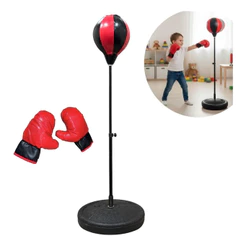 Bola De Reação De Boxe Com Base E Luvas 135cm Importway