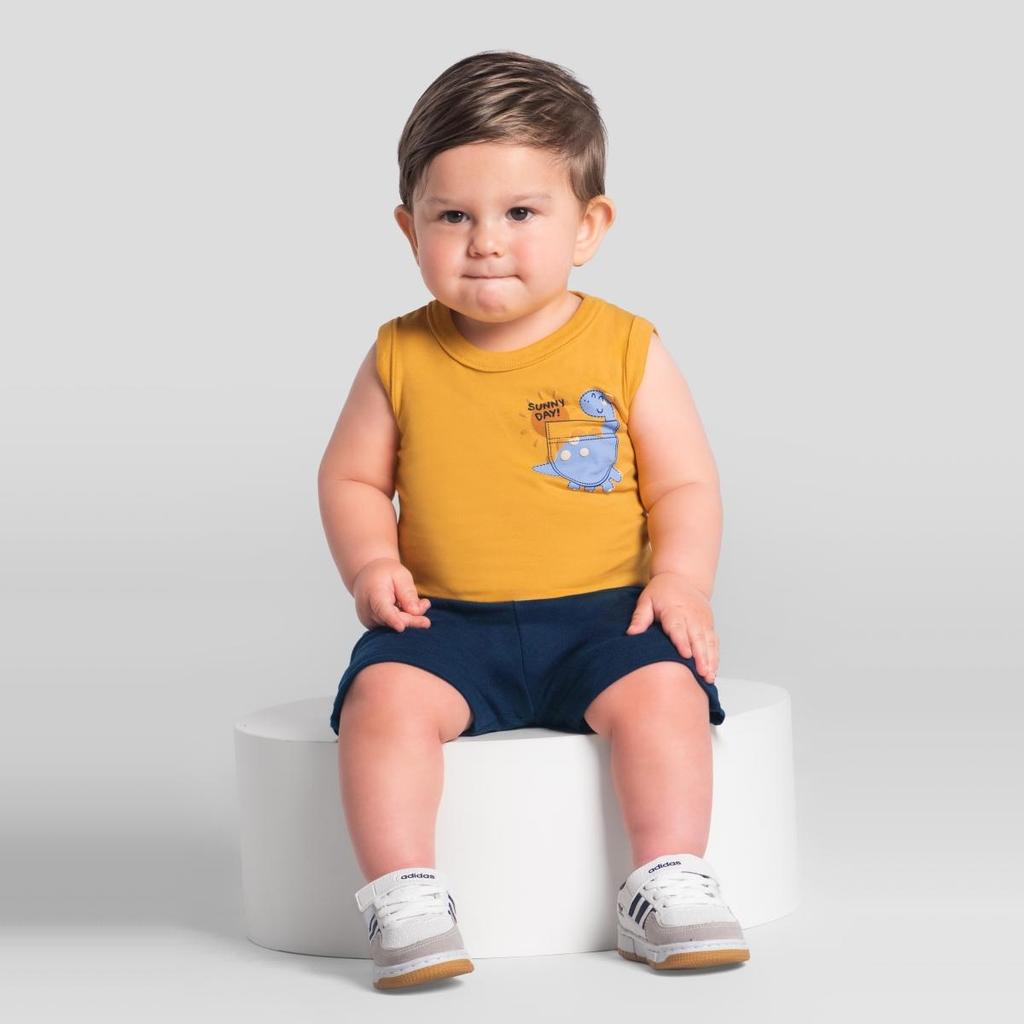 Conjunto bebê menino de dinossauro Brandili Baby em Oferta na Shopee