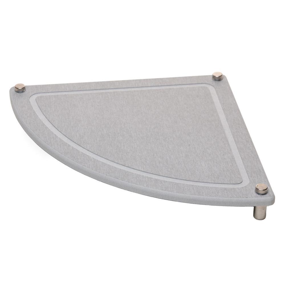 Organizador de Canto para Pia 25cm x 25cm Cinza Pedra Diatomita Lyor com Pé Absorvente para Esponja Sabão Acessórios · foto 2