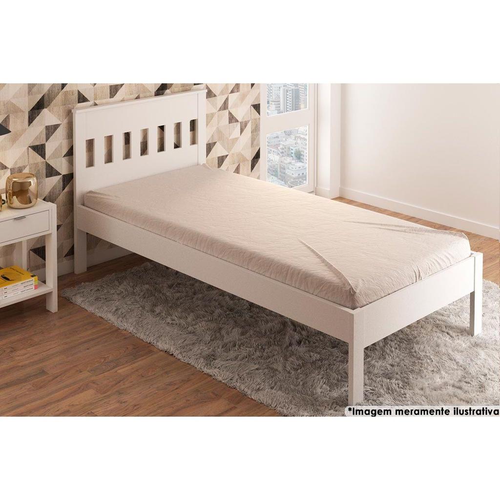 Cama Solteiro CM8006 Branco - Tecno Mobili em Oferta na Shopee