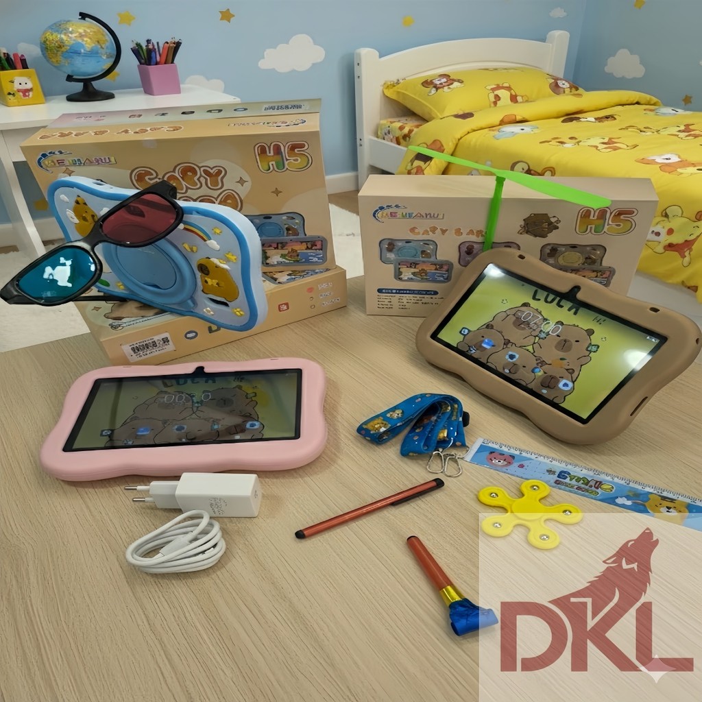 Tablet Infantil WiFi 7'' 256GB - 6GB RAM Android 15 - Óculos 3D, Caneta e Película 5mp. P.HQ