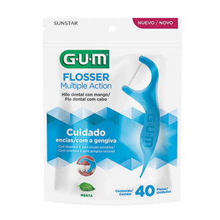 Fio Dental Gum Multiple Action Flossers com 40 Unidades em Oferta na Shopee