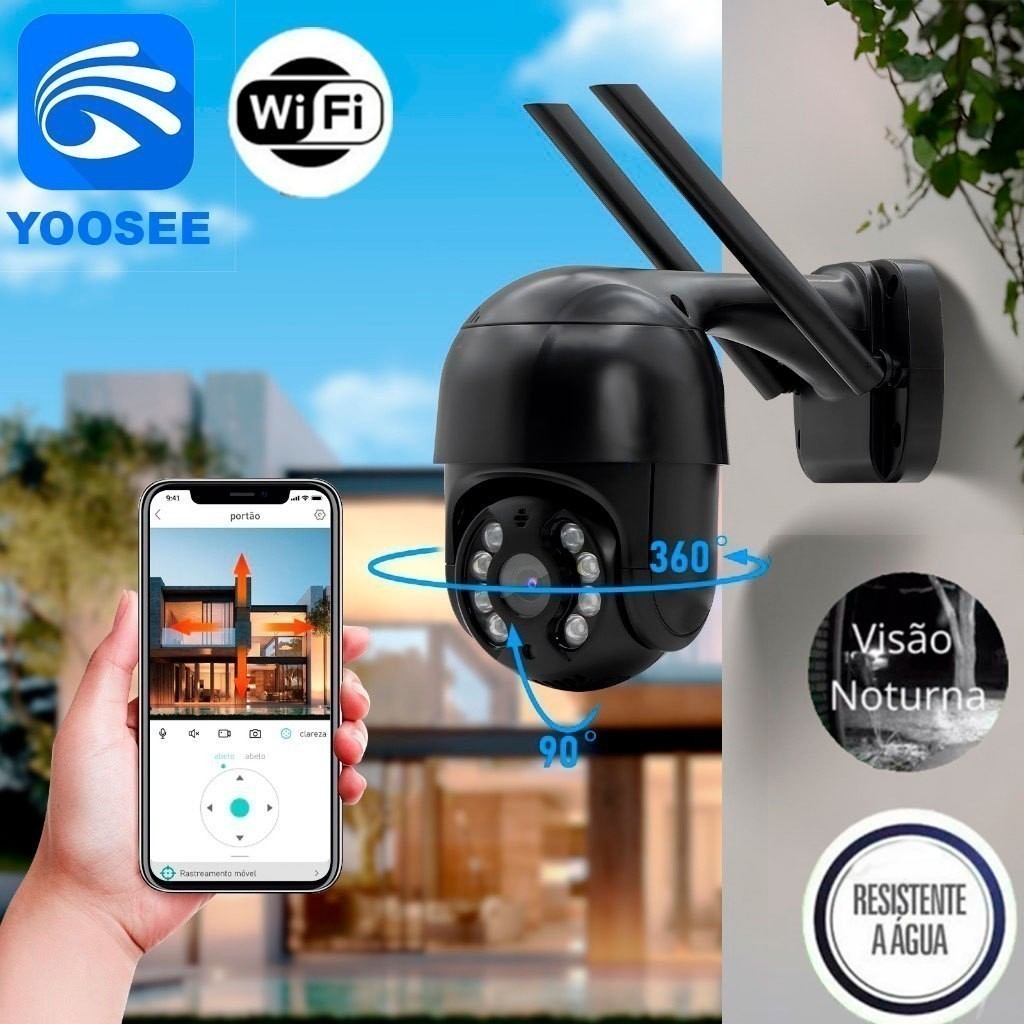 Câmera Externa Ip Prova D'água Infravermelho Externa Wifi Hd sistema App Yoosee em Oferta na Shopee
