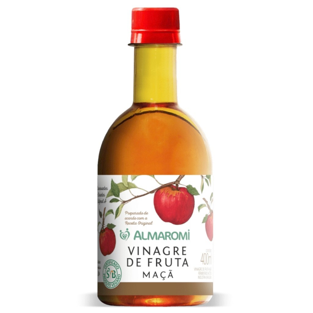 VINAGRE DE MAÇÃ ALMARONI 400 ML DETOX EMAGRECEDOR