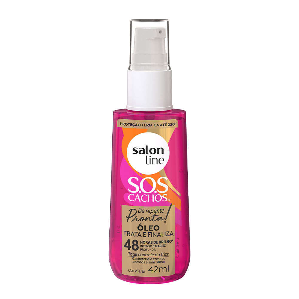 Óleo Reparador Trata E Finaliza De Repente Pronta! SOS Cachos Salon Line 42ml em Oferta na Shopee