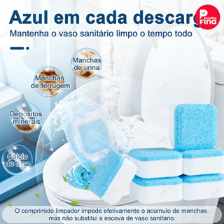 Tabletes Efervescentes para Sanitário: Ação Intensa Contra Manchas e Maus Odores, Frescor Duradouro em Oferta na Shopee