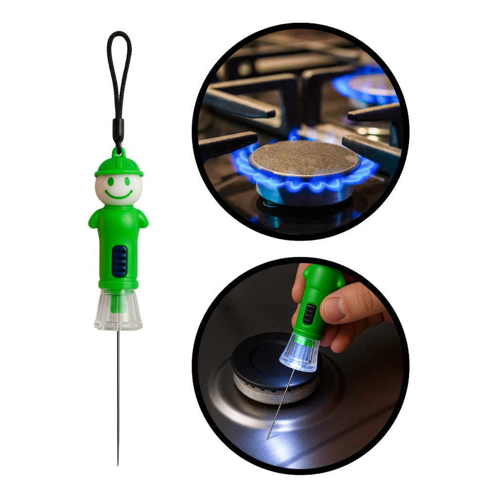 Agulha Para Limpar Desentupir Fogão Chuveiro Com Lanterna em Oferta na Shopee