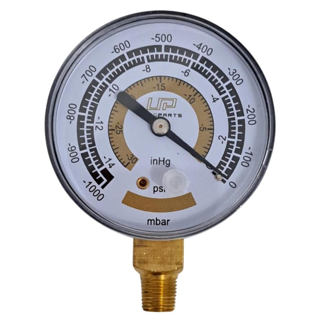 Vacuômetro Analógico Up Rosca Mbar Psi Inhg Medidor Pressão