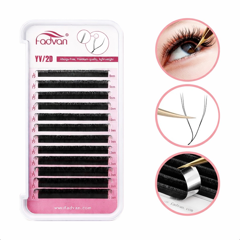 Cilios Fadvan YY - Preto - D 0.07 Volume Brasileiro - Extensão de Cílios - Profissional em Oferta na Shopee