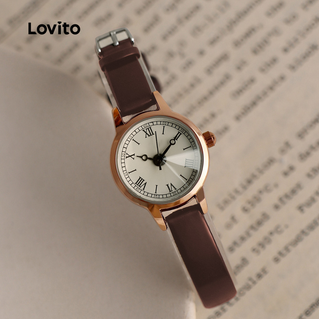 Lovito Relógio Elegante de Quartzo com Metal. LFA111055