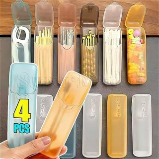 Porta Palito Portátil-Mini Caixa De Armazenamento Para Viagem Ao Ar Livre-Estojo Cotonete De Algodão Com Agulha-Dispensa