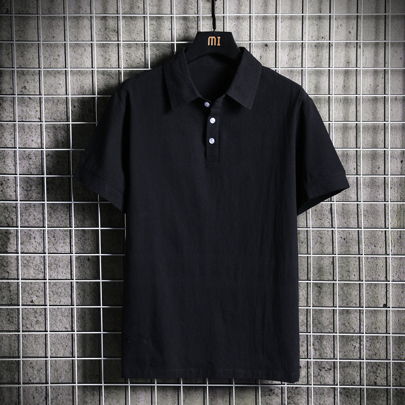 Camiseta masculina de manga curta novo estilo lapela roupas superiores masculinas camisa polo Casual camiseta masculina