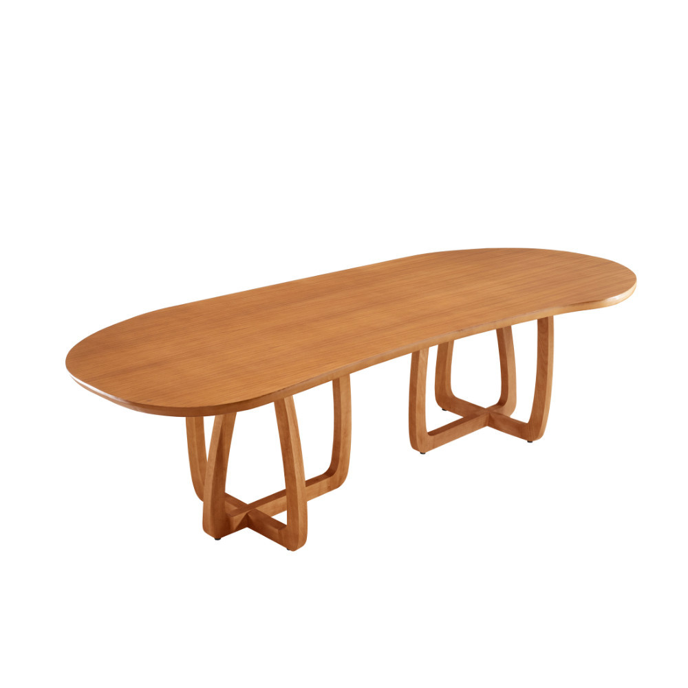 Mesa para Sala de Jantar Flora 220cm Tampo Orgânico Laminado