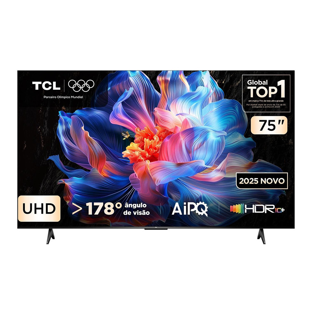 Imagem Smart Tv 75 Polegadas 4K 75P6K Google TV HDR10 Processador Aipq TCL