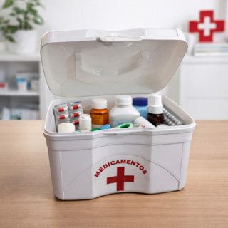 Mini Frasqueira Organizadora Medicamentos Branca Portátil Resistente em Oferta na Shopee