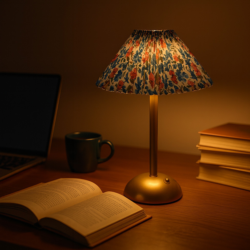 Luminária Abajur de Mesa Saia Seda Com Barra Colorida Aberta Led Toque de Sensor Sem Fio 3 Cores em Oferta na Shopee