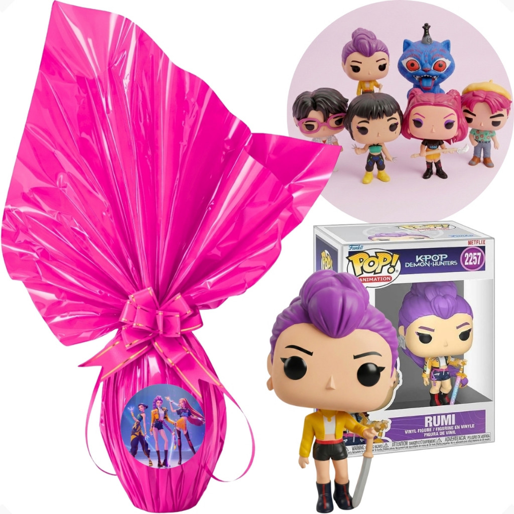 Ovo De Páscoa Guerreiras Do Kpop + Boneca Surpresa Chocolate Ao Leite 250g