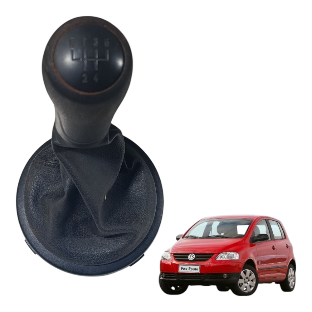 Manopla Coifa Alavanca Marcha Volkswagen Fox 1.6 2006 Preto
