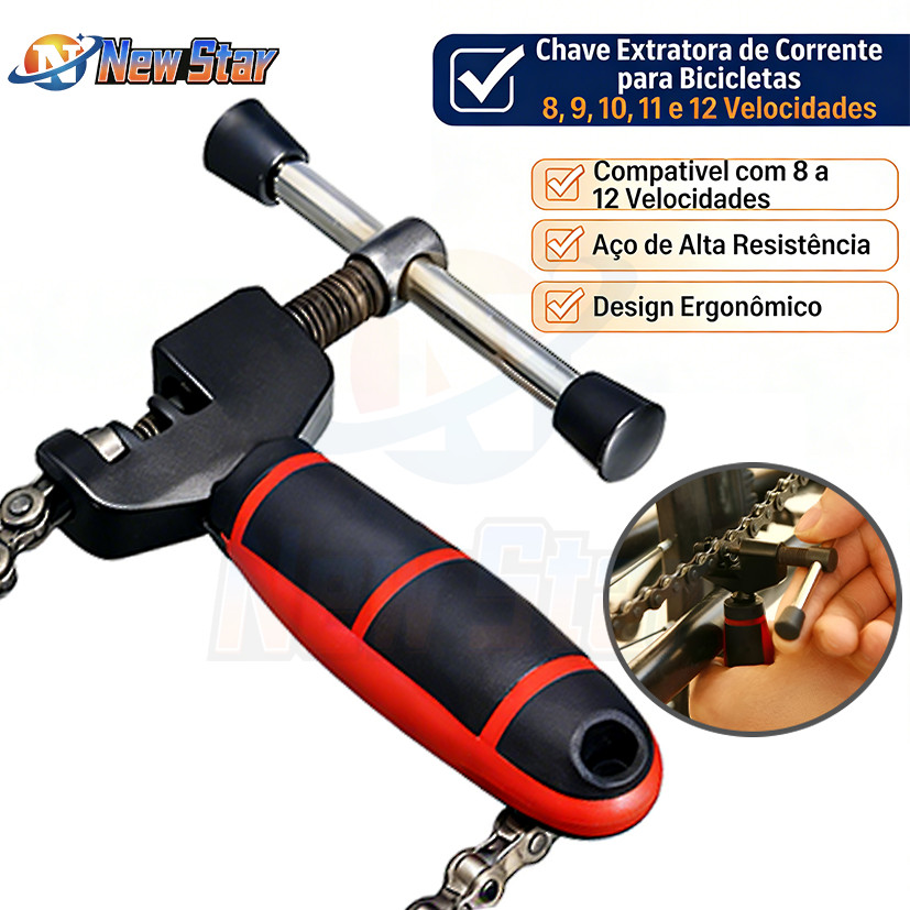 New Star Chave Extratora De Corrente Para Bicicletas 8,9,10,11,12v em Oferta na Shopee