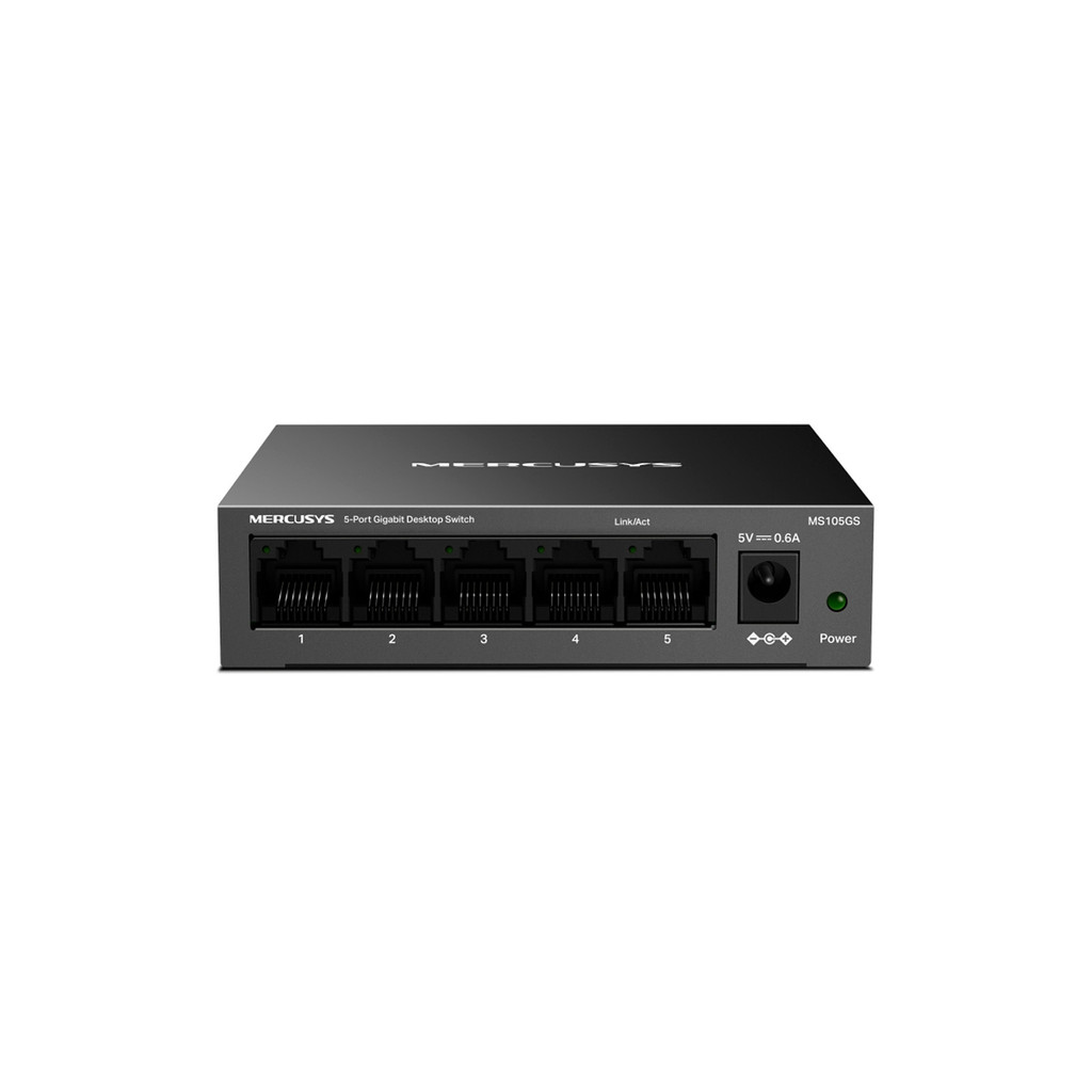 Switch Desktop Mercusys Ms105GS 5 portas Gigabit Plug & Play, Transferência Eficiente de Dados