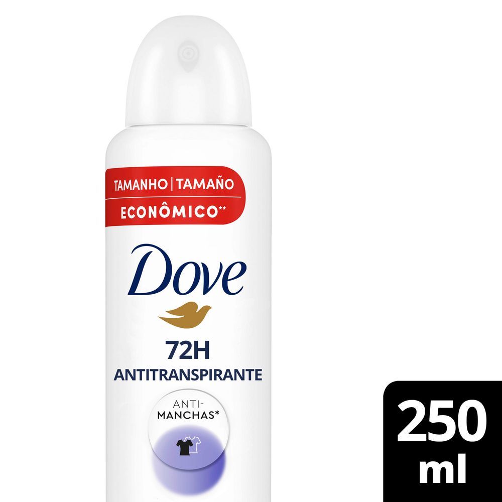 Desodorante Antitranspirante Aerosol Dove Invisible Dry 250 ml em Oferta na Shopee