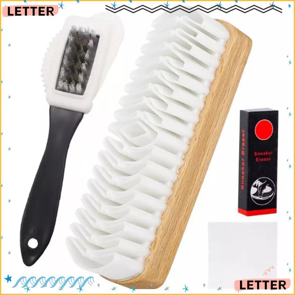 Carta 4 Pçs/Set Kit De Escova De Camurça Com Borracha , Ferramenta De Limpeza Escovas Nubuck Para Uso Doméstico , Remoçã