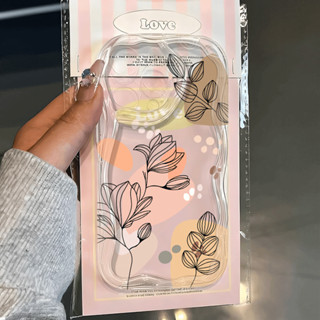 Capinha Transparente Para IPhone 17 16 15 14 13 12 11 Plus Pro Max Ar Normal Capa Silicone Retro Flor Caso De Telefone em Oferta na Shopee