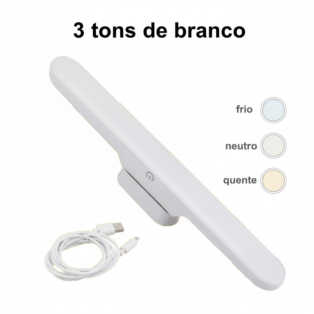 Luz LED Bastão Recarregável Sem Fio Com Suporte Magnético Touch em Oferta na Shopee