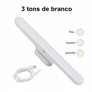 Luz LED Bastão Recarregável Sem Fio Com Suporte Magnético Touch