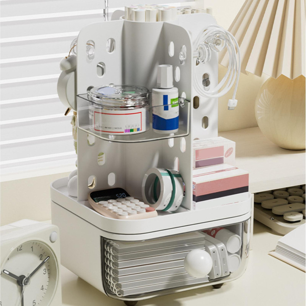 Organizador De Materiais Giratório Empilhável organizador de mesa giratório
