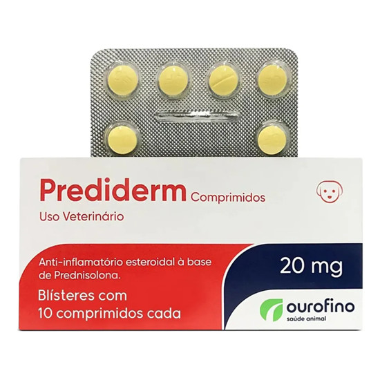 Prediderm 20mg 10 Comprimidos Cães - Ouro Fino — imagem 2 de 2