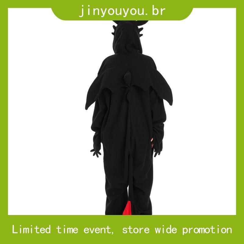 Detalhes do Pijama Kigurumi  Macacão Dragão Fúria Da Luz Adulto Unissex