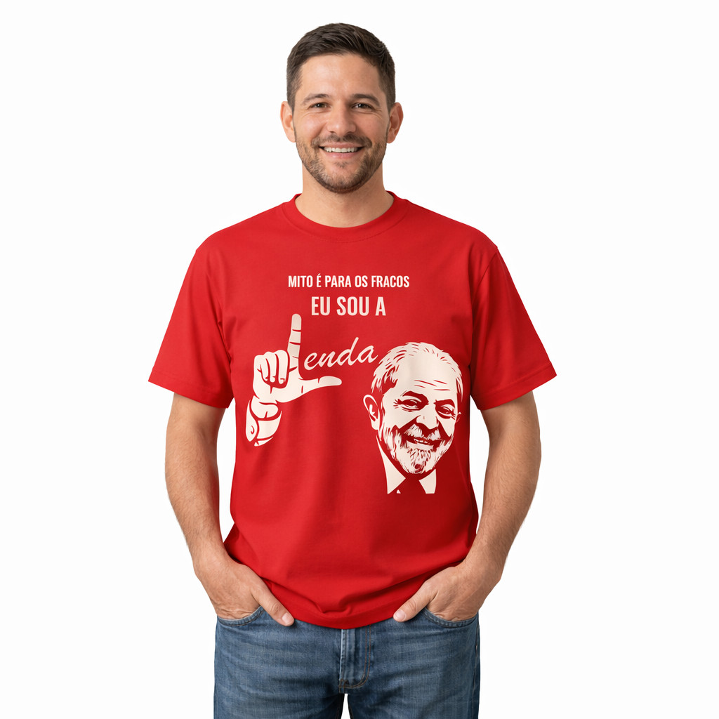 Camisa EU SOU A LENDA Blusa Lula Camiseta Lula Vermelha Masculina e Feminina