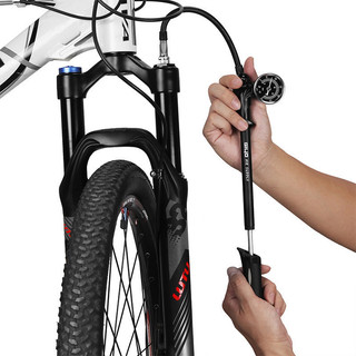 Bomba de Ar Dobrável de Alta Pressão para Bicicleta com Manômetro e Alavanca, Ferramenta Essencial para Ciclistas de Mon