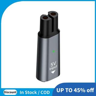 Conversor De Carregador Adaptador De Barbeador Tipo C 5V Para Uma Lâmina QP2724 QP2834 QP4530 QP1924 QP1324 Cinza