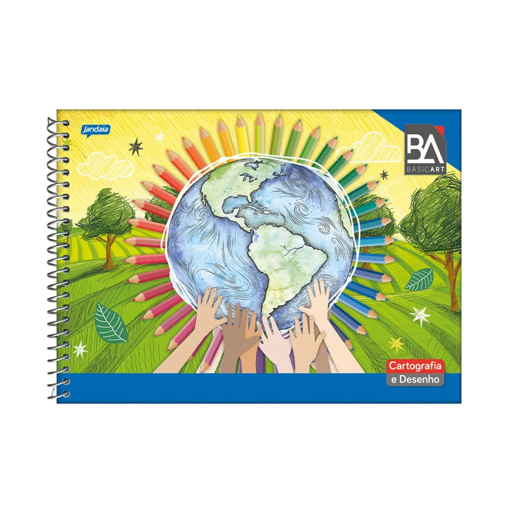 Caderno De Desenho Universitário Basic Art  - Jandaia