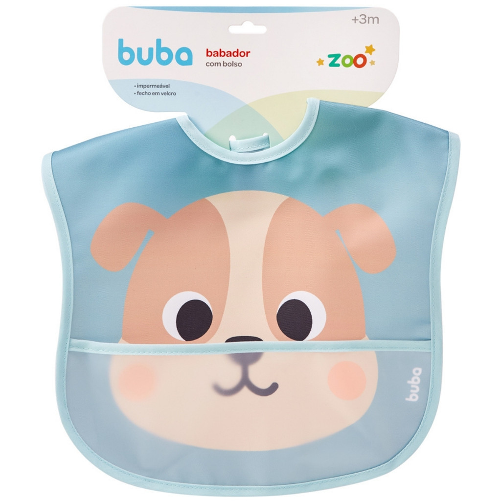 Babador Pega Migalhas Com Bolso Buba Zoo Cachorro Infantil 22242 - Buba