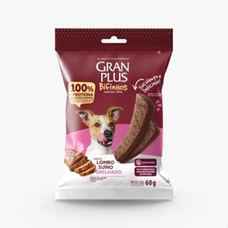 Bifinho GranPlus Para Cães Sabor Lombo Suíno Grelhado 60g em Oferta na Shopee