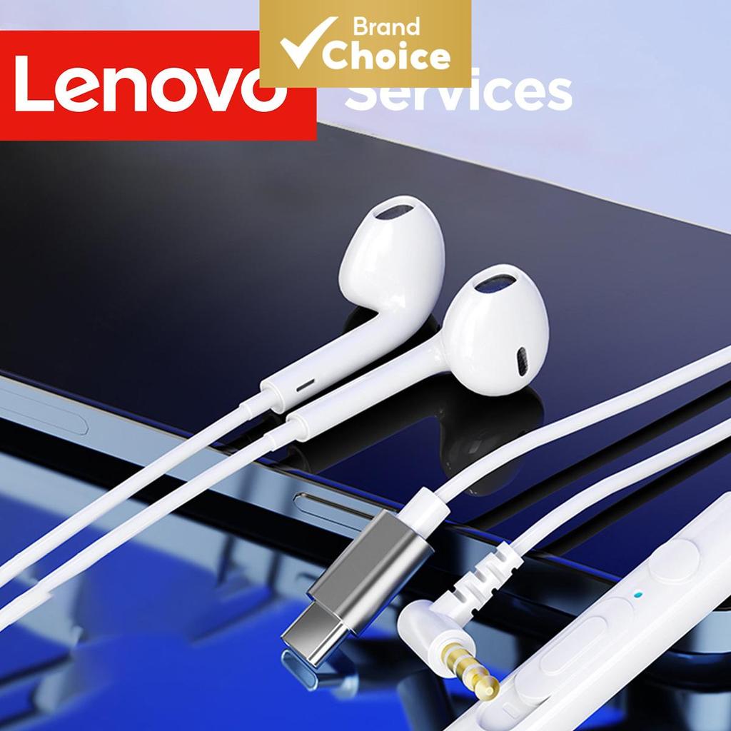 Fones de Ouvido Lenovo E05 com Fio, Som Estéreo HIFI, Cancelamento de Ruído, Fones de Ouvido Gamer com Microfone,