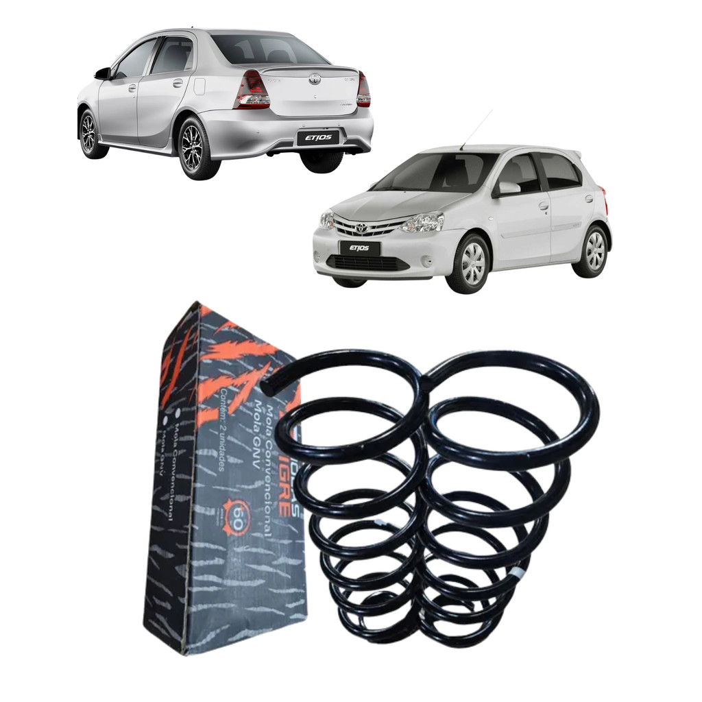 Par Mola Suspensão Traseira GNV Toyota Etios 2012 em diante