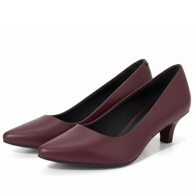 Scarpin Marsala Sapato Social Feminino Salto Médio 5cm Bico Fino Elegante Confortável Clássico