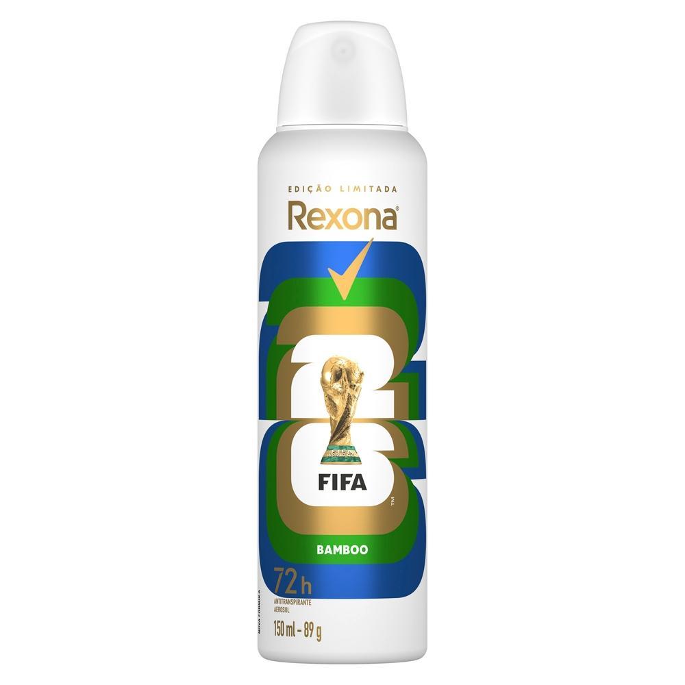 Desodorante Antitranspirante Aerosol Feminino Rexona Bamboo com 150ml