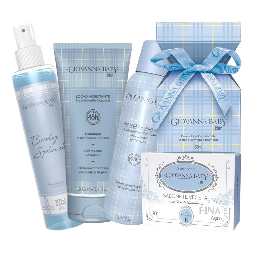 Giovanna Baby Cherry Body Splash, Deo Colonia, Desodorante Aerosol, Loção Hidratante E Sabonete