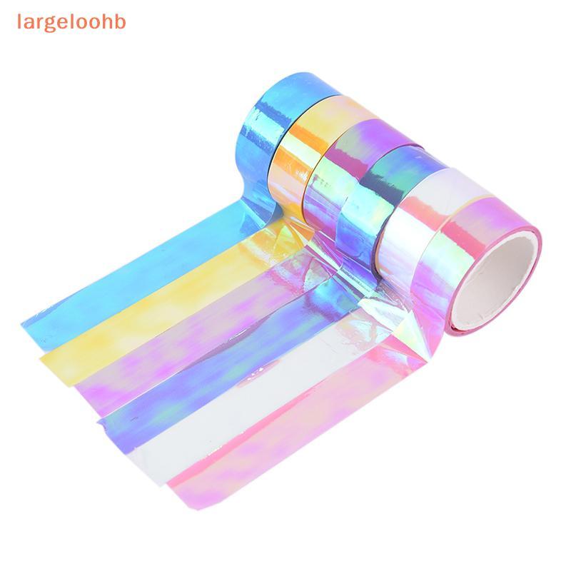 [largeloohb] 5m Decoração De Ginástica Rítmica Holográfica Prismática Glitter Fita Aros Sti