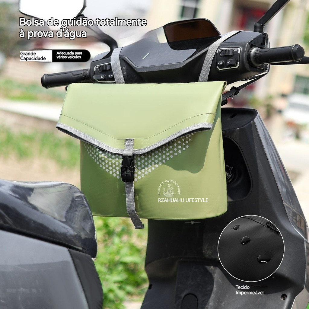 Bolsa frontal impermeável para scooters e bicicletas elétricas, bolsa portátil para ciclistas, bolsa de armazenamento un