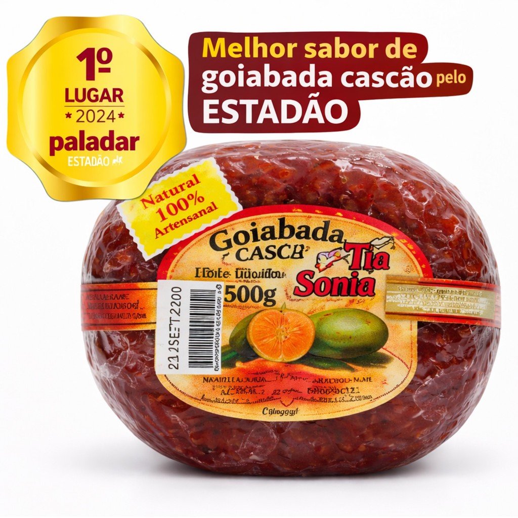 Kit 2 Goiabada Cascão Artesanal Premiada TIA SONIA 500g