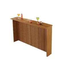 Bancada Ilha Cozinha Gourmet Imperatriz Ripado 120cm Freijó - Nesher