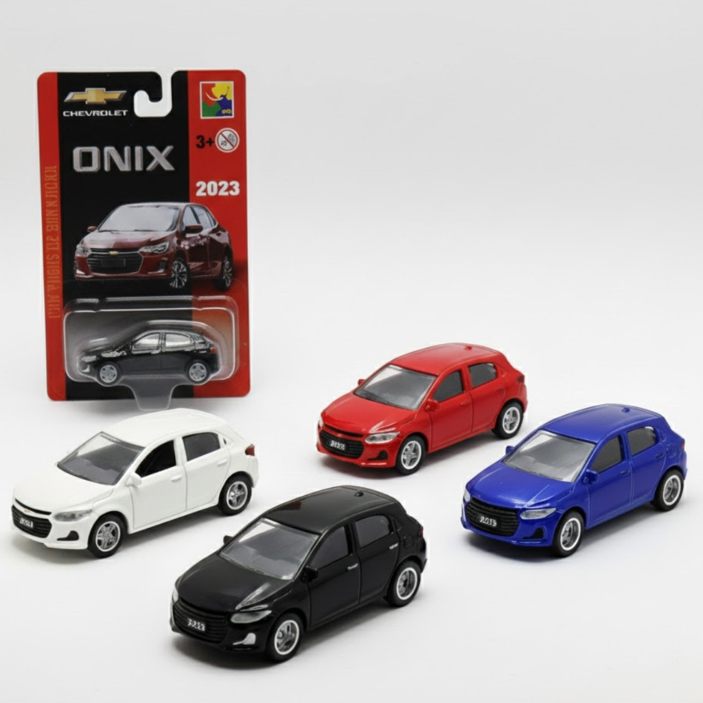 Miniatura Escala 1:64 - Carro Chevrolet Onix - Pneu de Borracha CKS